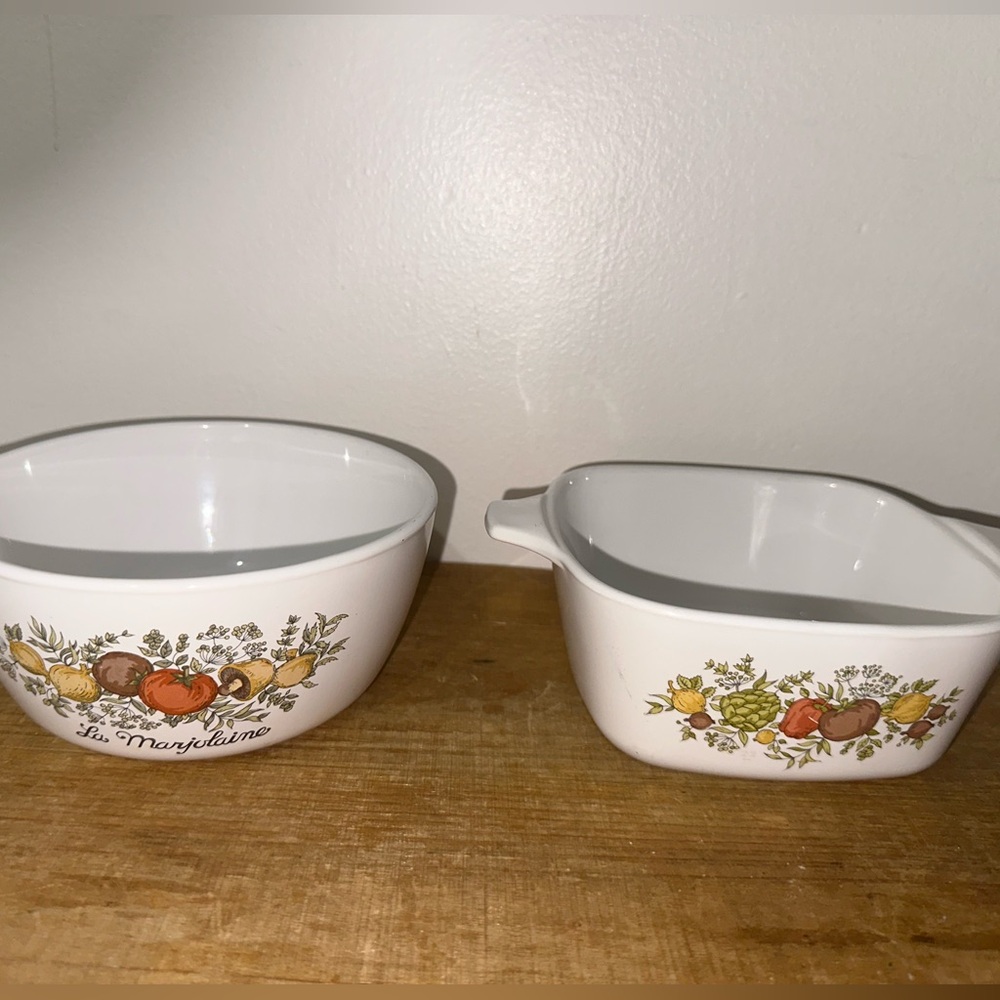 La Marjolaime and Corningware Dishes